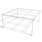 9 Square Game Set: Mill Finish with Green Straps