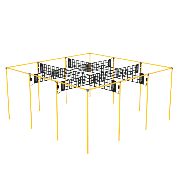Permanent 9 Square Castle Squares in orange