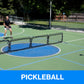 two people playing pickleball with infinets portable pickleball nets