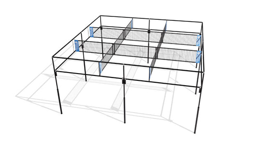 9 square game with strong metal frame and nets