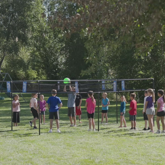 people playing 9 square