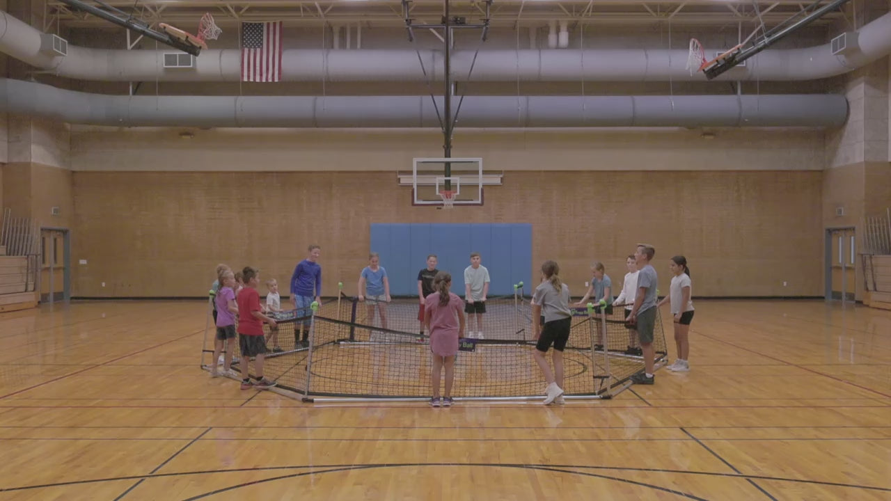 children playing gaga ball - froggy ball